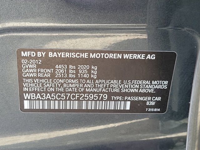 2012 BMW 3 Series 4dr Sdn 328i RWD